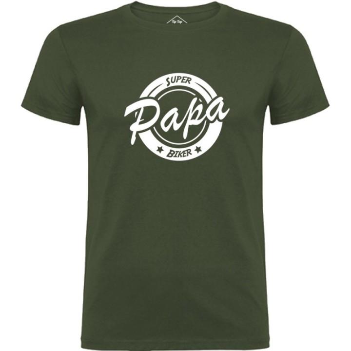 Tip Top Tshirt - T-shirt Homme Super Papa Biker - Made in France