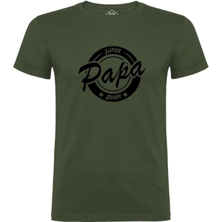 Tip Top Tshirt - T-shirt Homme Super Papa Biker - Made in France