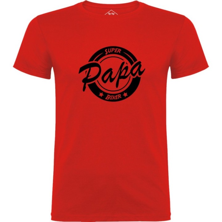 Tip Top Tshirt - T-shirt Homme Super Papa Biker - Made in France