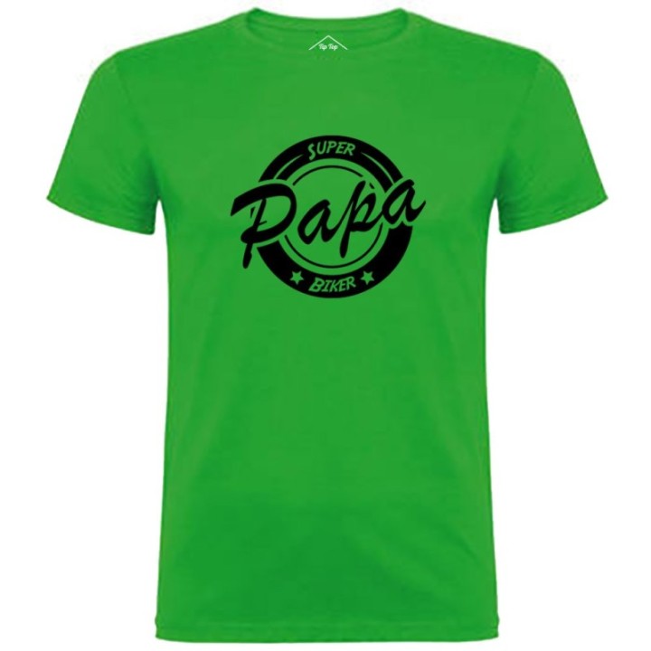 Tip Top Tshirt - T-shirt Homme Super Papa Biker - Made in France