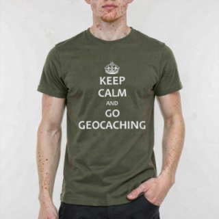 Tip Top Tshirt - T-shirt Homme Keep calm and go geocaching - Made in France