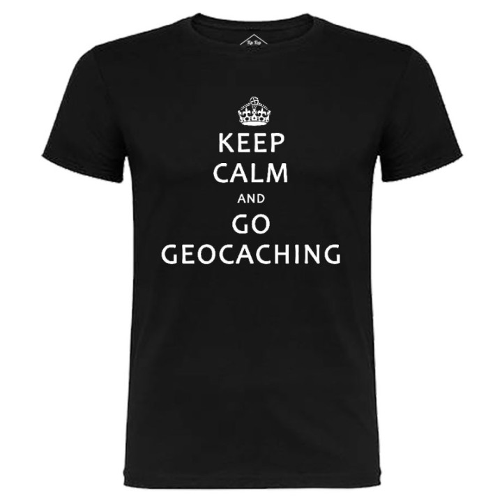 Tip Top Tshirt - T-shirt Homme Keep calm and go geocaching - Made in France