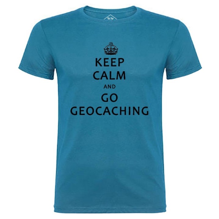 Tip Top Tshirt - T-shirt Homme Keep calm and go geocaching - Made in France