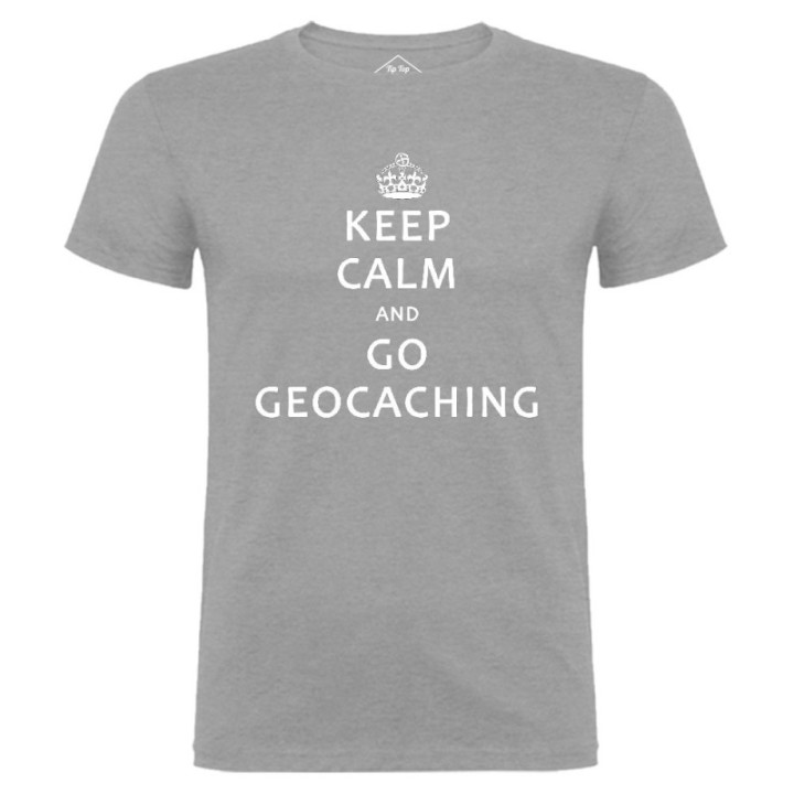 Tip Top Tshirt - T-shirt Homme Keep calm and go geocaching - Made in France