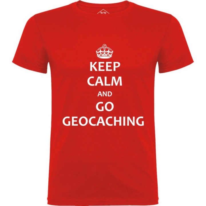 Tip Top Tshirt - T-shirt Homme Keep calm and go geocaching - Made in France