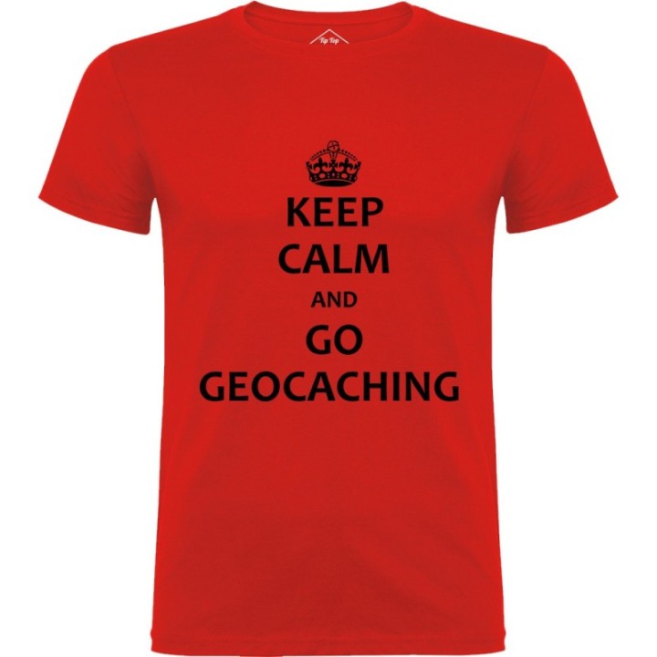 Tip Top Tshirt - T-shirt Homme Keep calm and go geocaching - Made in France