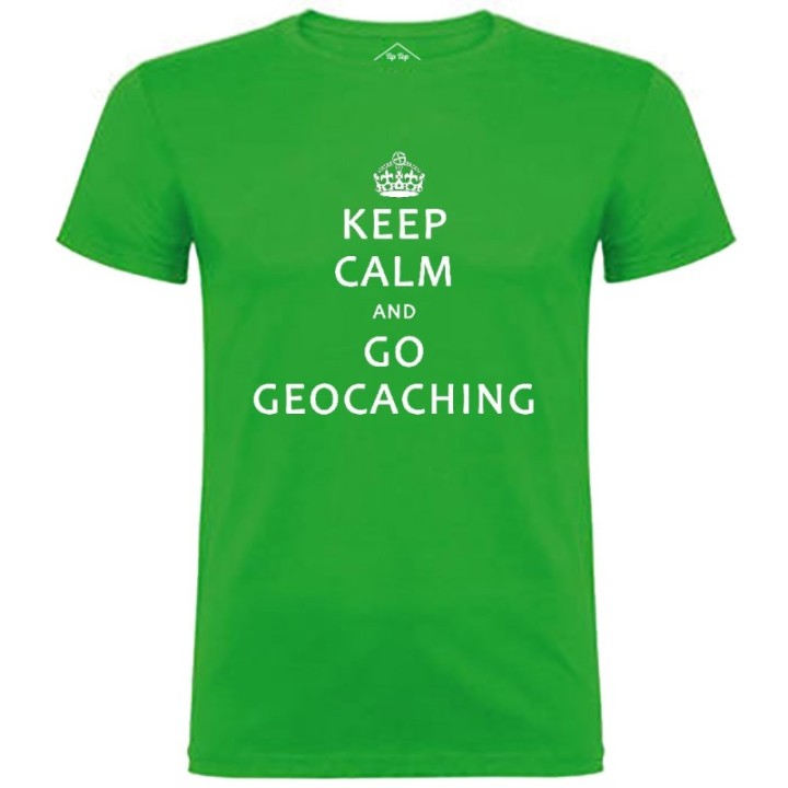 Tip Top Tshirt - T-shirt Homme Keep calm and go geocaching - Made in France
