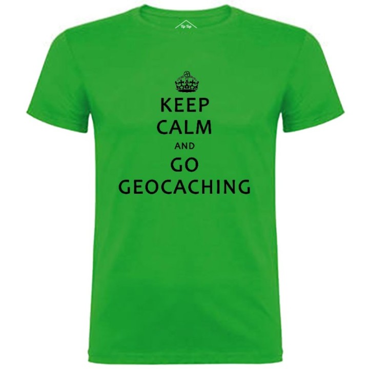 Tip Top Tshirt - T-shirt Homme Keep calm and go geocaching - Made in France