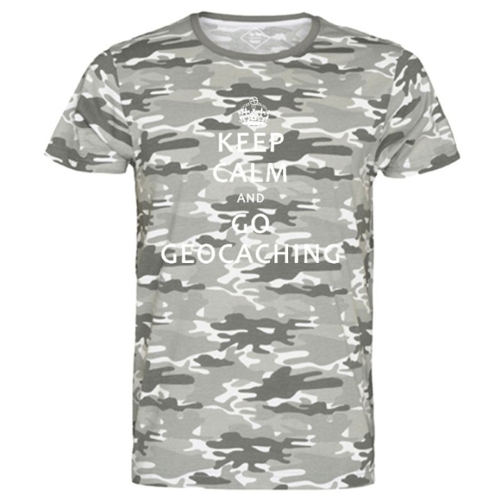 Tip Top Tshirt - T-shirt Homme Keep calm and go geocaching - Made in France