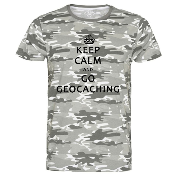Tip Top Tshirt - T-shirt Homme Keep calm and go geocaching - Made in France