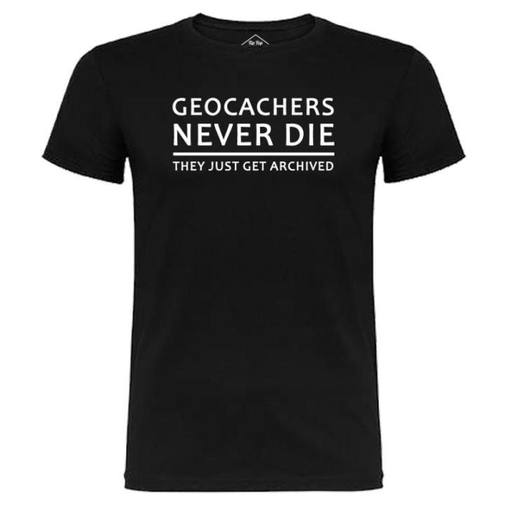 Tip Top Tshirt - T-shirt Homme Geocachers never die - Made in France