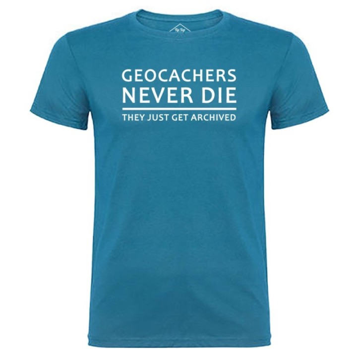 Tip Top Tshirt - T-shirt Homme Geocachers never die - Made in France