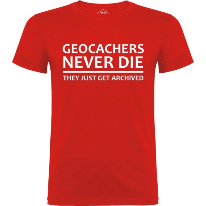 Tip Top Tshirt - T-shirt Homme Geocachers never die - Made in France