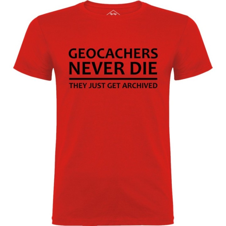 Tip Top Tshirt - T-shirt Homme Geocachers never die - Made in France