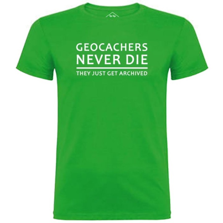 Tip Top Tshirt - T-shirt Homme Geocachers never die - Made in France