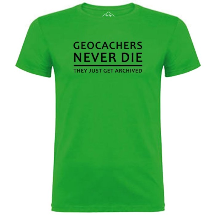 Tip Top Tshirt - T-shirt Homme Geocachers never die - Made in France