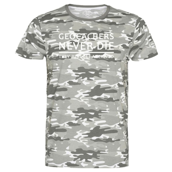 Tip Top Tshirt - T-shirt Homme Geocachers never die - Made in France