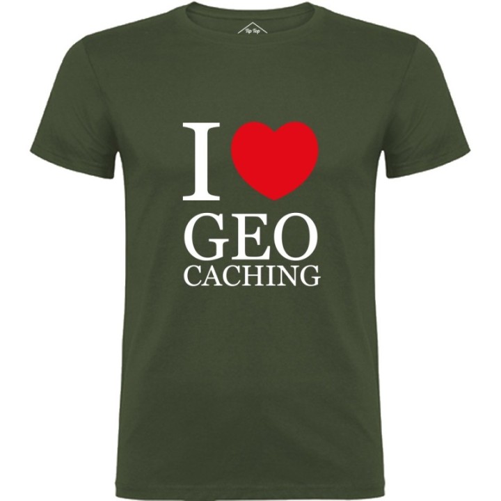 Tip Top Tshirt - T-shirt Homme I love Geocaching - Made in France