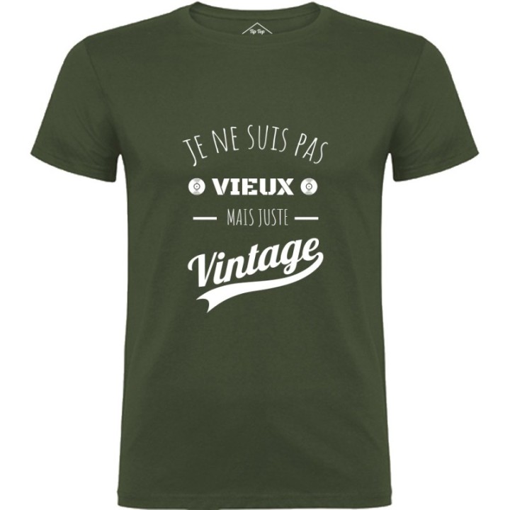Tip Top Tshirt - T-shirt Homme Je ne suis pas vieux mais juste Vintage - Made in France