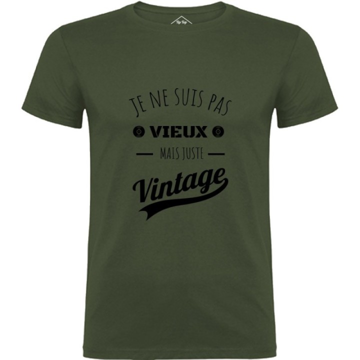 Tip Top Tshirt - T-shirt Homme Je ne suis pas vieux mais juste Vintage - Made in France