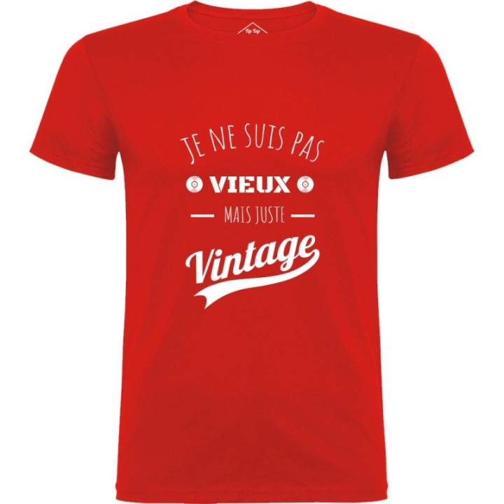 Tip Top Tshirt - T-shirt Homme Je ne suis pas vieux mais juste Vintage - Made in France