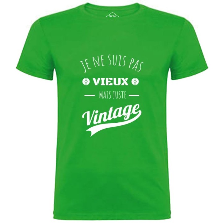 Tip Top Tshirt - T-shirt Homme Je ne suis pas vieux mais juste Vintage - Made in France