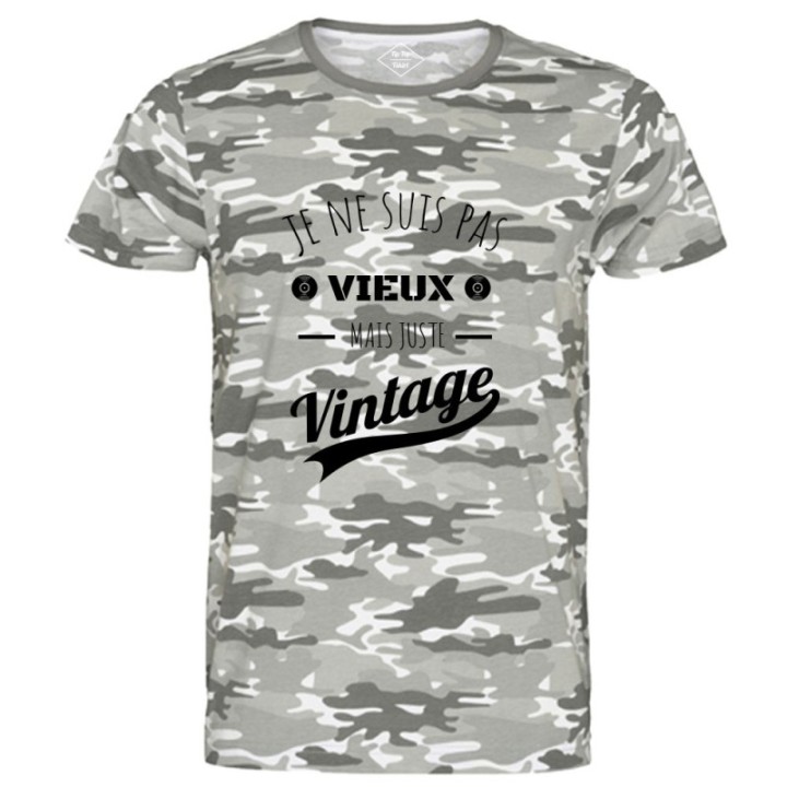 Tip Top Tshirt - T-shirt Homme Je ne suis pas vieux mais juste Vintage - Made in France