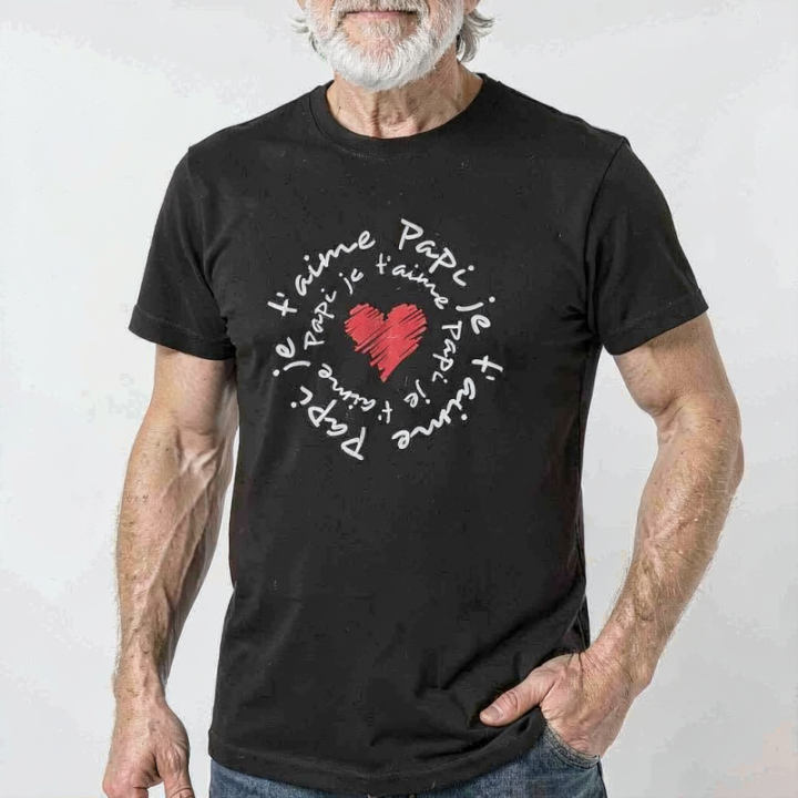 Tip Top Tshirt - T-shirt Homme Papi je t'aime - Made in France