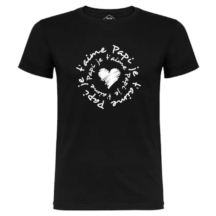 Tip Top Tshirt - T-shirt Homme Papi je t'aime - Made in France