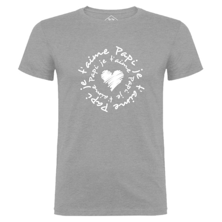Tip Top Tshirt - T-shirt Homme Papi je t'aime - Made in France