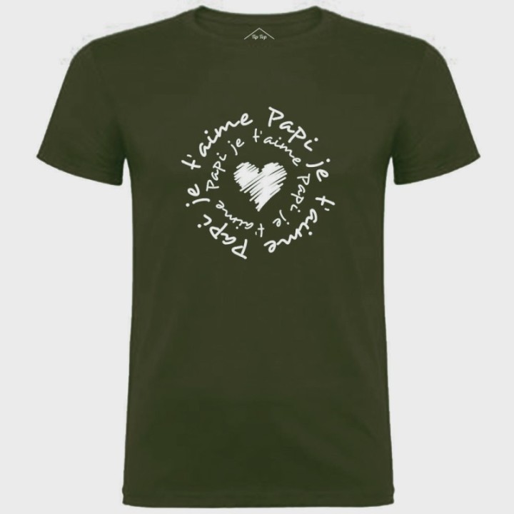 Tip Top Tshirt - T-shirt Homme Papi je t'aime - Made in France