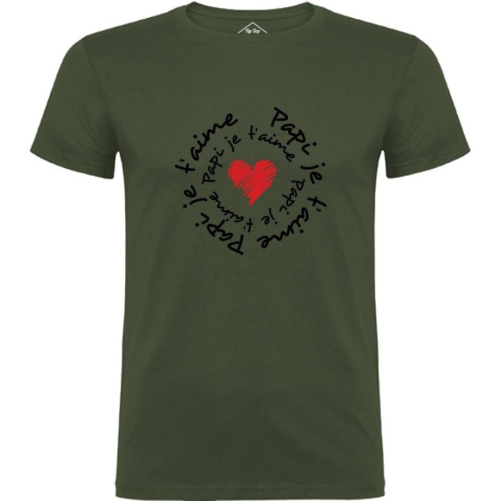 Tip Top Tshirt - T-shirt Homme Papi je t'aime - Made in France