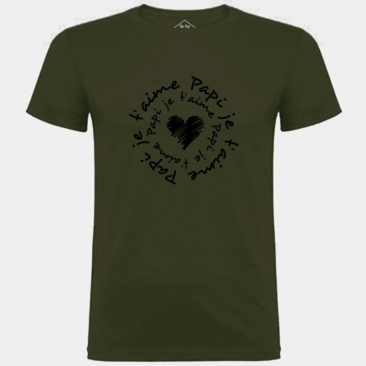 Tip Top Tshirt - T-shirt Homme Papi je t'aime - Made in France