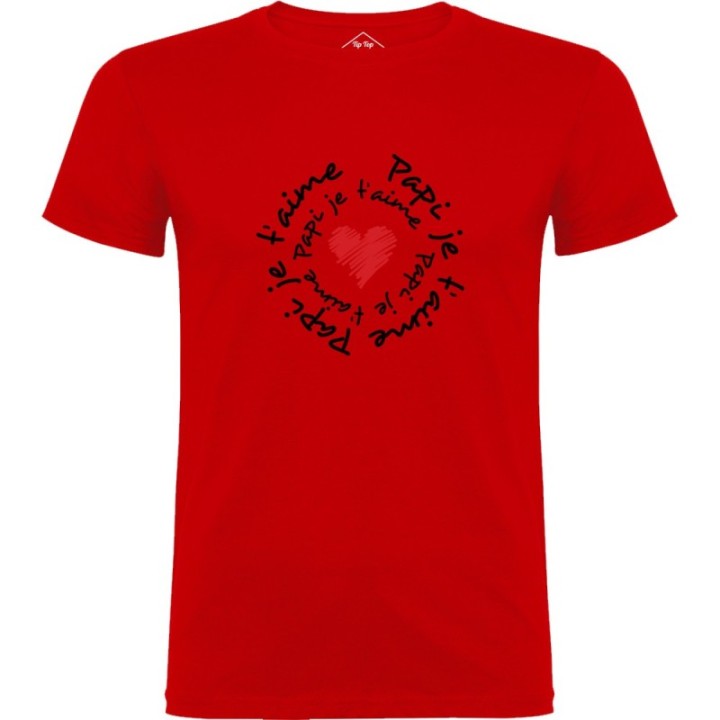 Tip Top Tshirt - T-shirt Homme Papi je t'aime - Made in France
