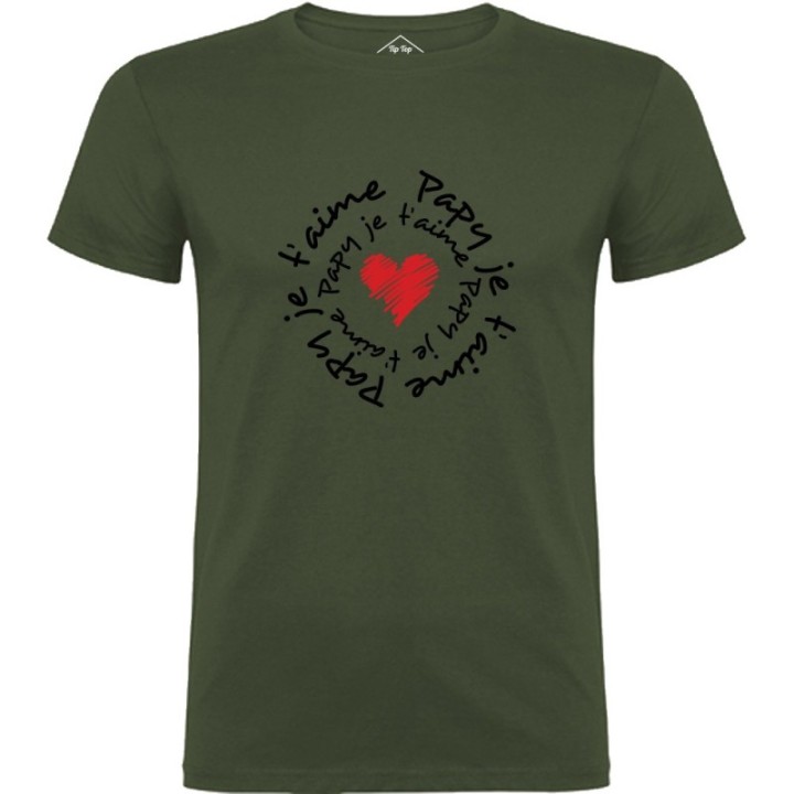 Tip Top Tshirt - T-shirt Homme Papy je t'aime - Made in France