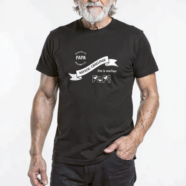 Tip Top Tshirt - T-shirt Homme Nouveau challenge : Meilleur Papi - Made in France