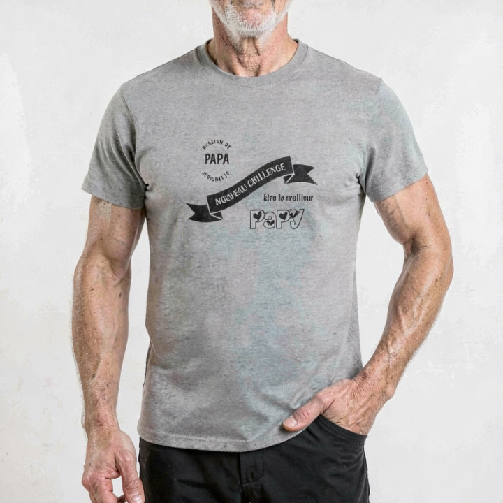 Tip Top Tshirt - T-shirt Homme Nouveau challenge : Meilleur Papy - Made in France