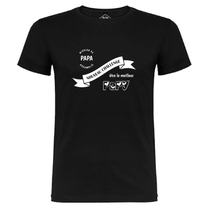 Tip Top Tshirt - T-shirt Homme Nouveau challenge : Meilleur Papy - Made in France