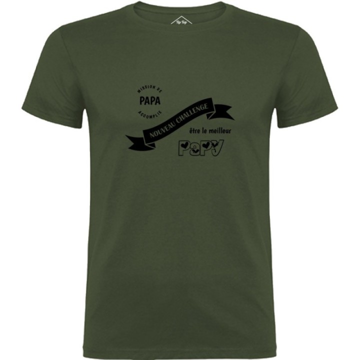 Tip Top Tshirt - T-shirt Homme Nouveau challenge : Meilleur Papy - Made in France