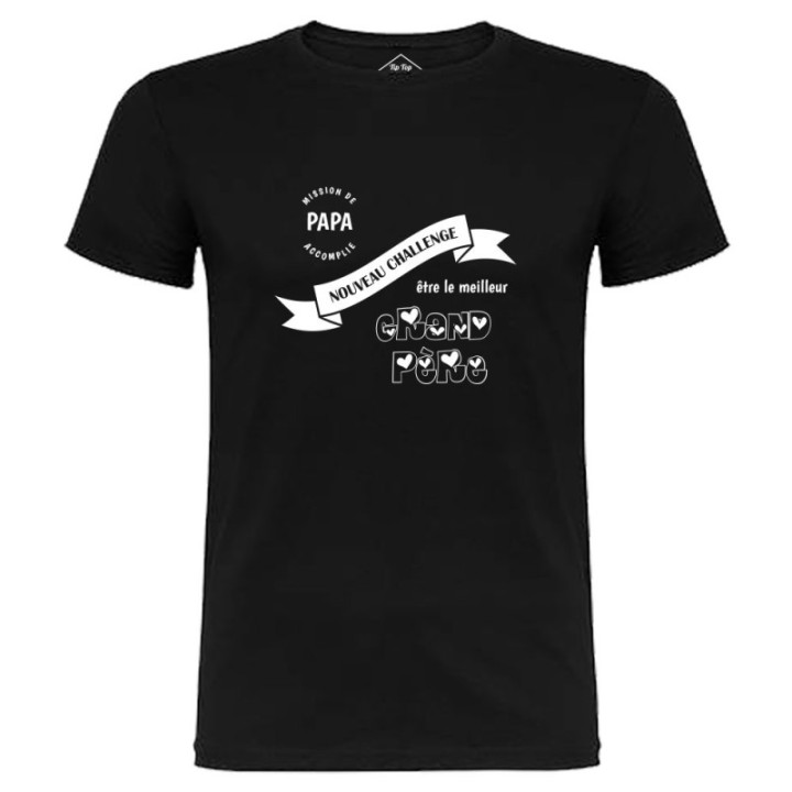 Tip Top Tshirt - T-shirt Homme Nouveau challenge : Meilleur grand-père - Made in France