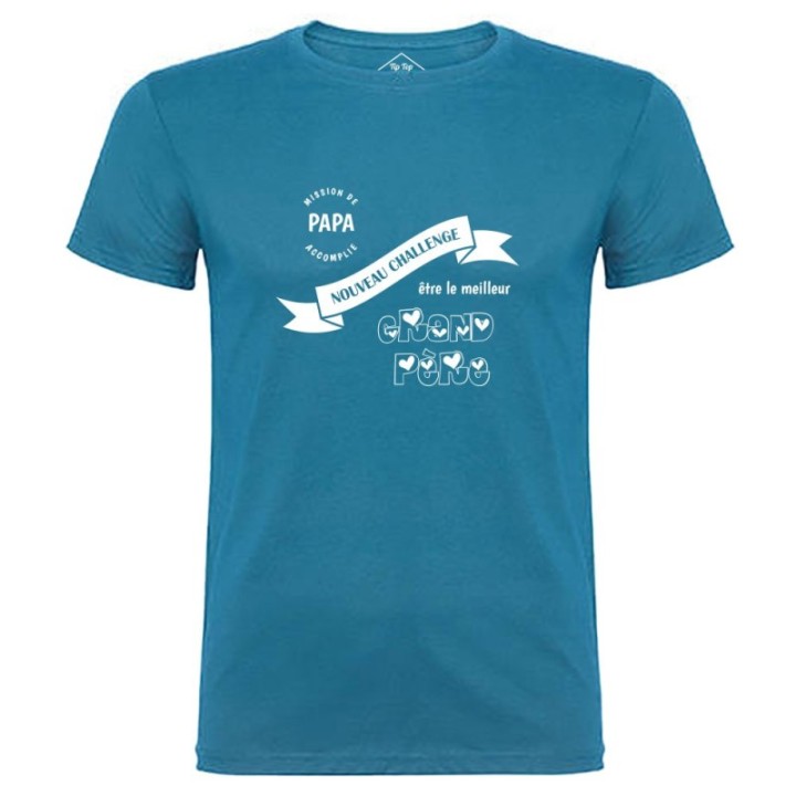 Tip Top Tshirt - T-shirt Homme Nouveau challenge : Meilleur grand-père - Made in France