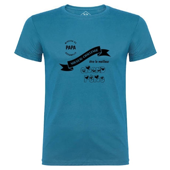 Tip Top Tshirt - T-shirt Homme Nouveau challenge : Meilleur grand-père - Made in France