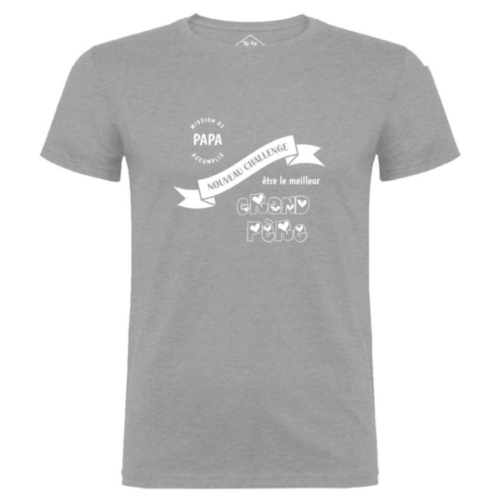 Tip Top Tshirt - T-shirt Homme Nouveau challenge : Meilleur grand-père - Made in France