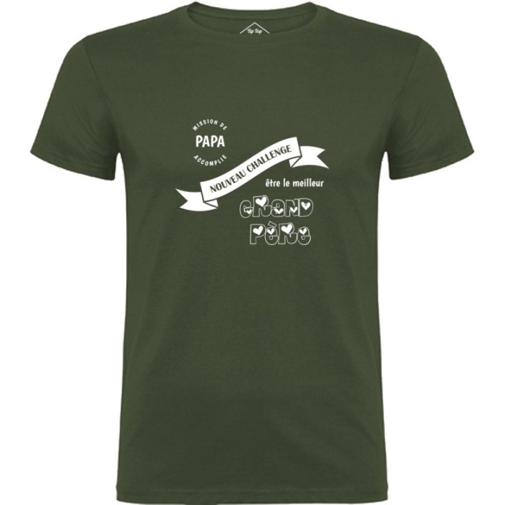 Tip Top Tshirt - T-shirt Homme Nouveau challenge : Meilleur grand-père - Made in France
