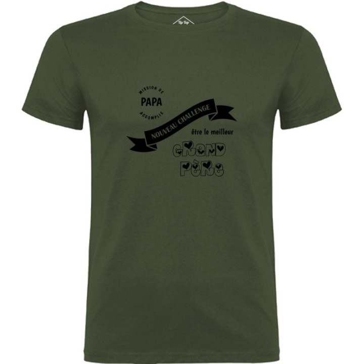Tip Top Tshirt - T-shirt Homme Nouveau challenge : Meilleur grand-père - Made in France