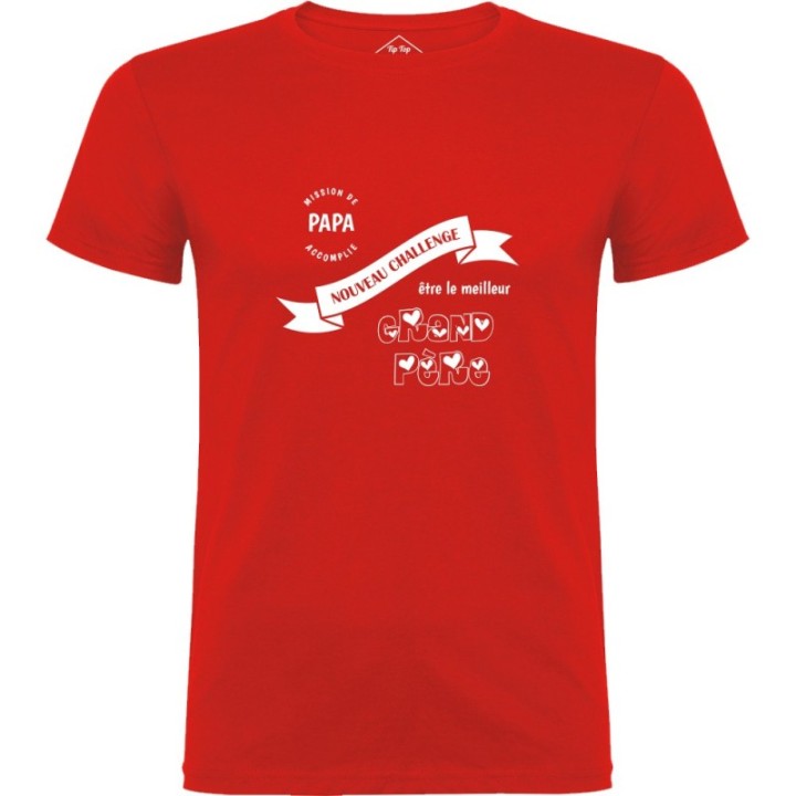 Tip Top Tshirt - T-shirt Homme Nouveau challenge : Meilleur grand-père - Made in France