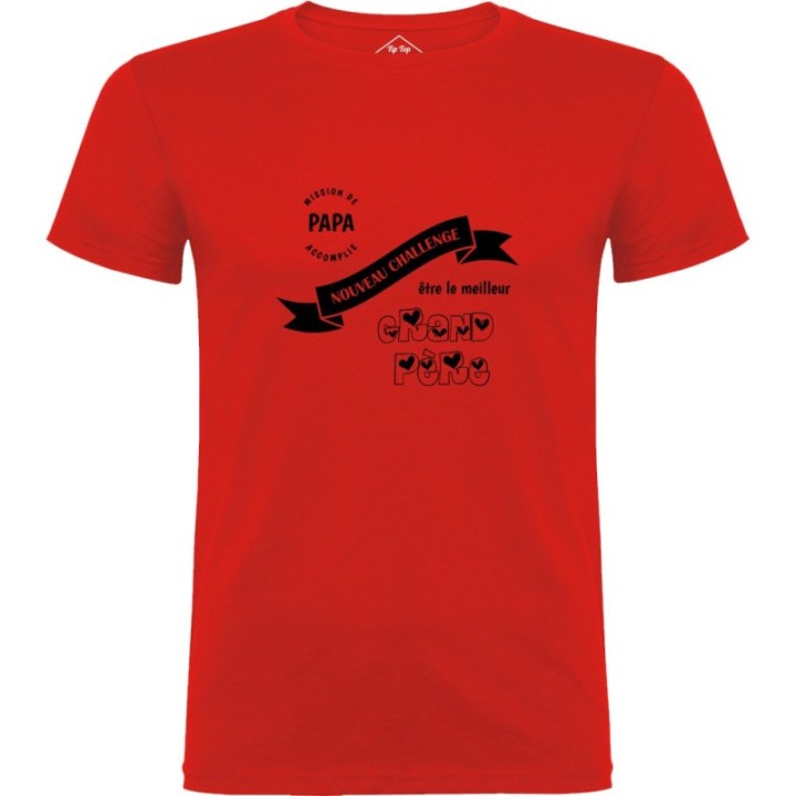 Tip Top Tshirt - T-shirt Homme Nouveau challenge : Meilleur grand-père - Made in France