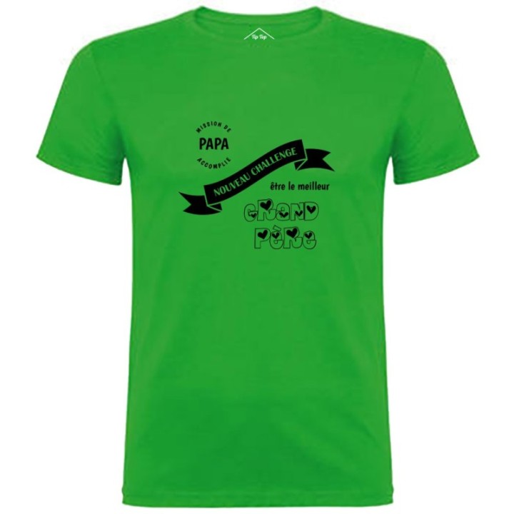 Tip Top Tshirt - T-shirt Homme Nouveau challenge : Meilleur grand-père - Made in France