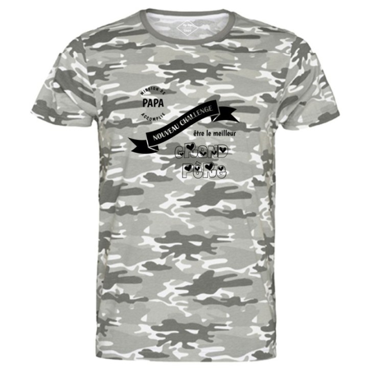 Tip Top Tshirt - T-shirt Homme Nouveau challenge : Meilleur grand-père - Made in France