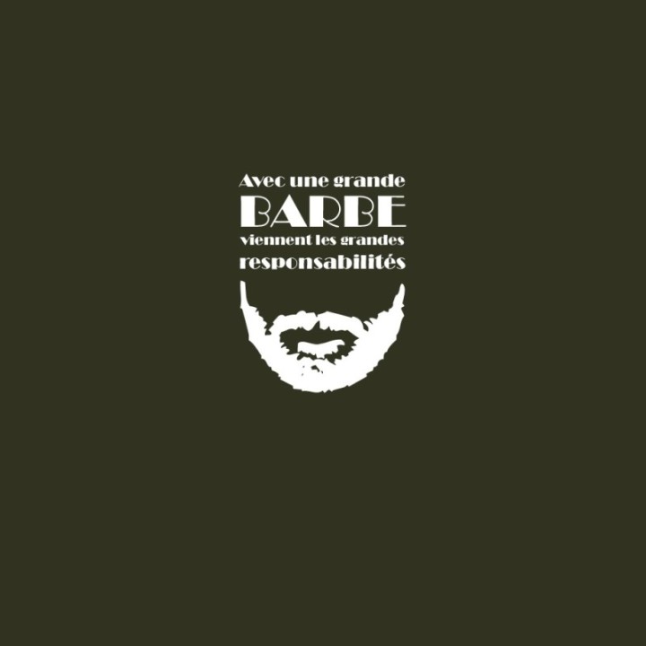 Tip Top Tshirt - T-shirt Homme Grande barbe, Grandes responsabilités - Made in France